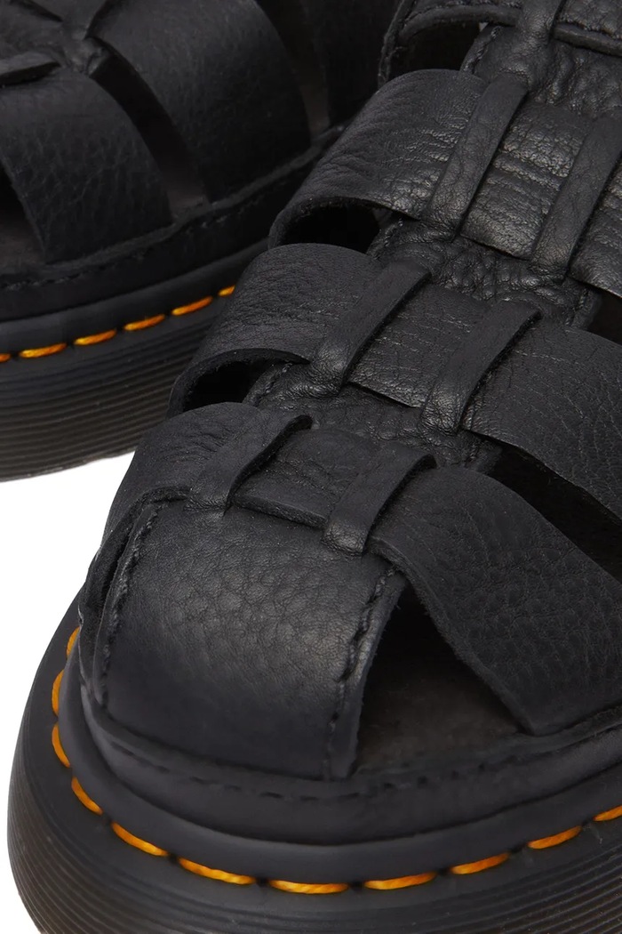 Παπούτσια Δερμάτινα πέδιλα Dr. Martens Wrenlie DM31524001 μαύρο