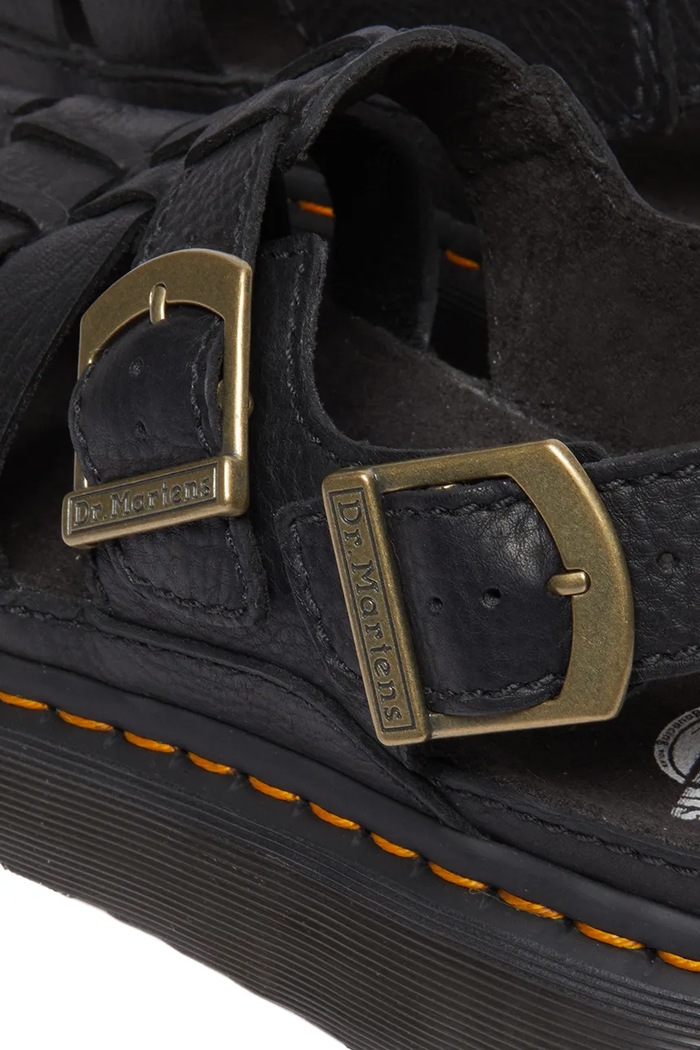 Δερμάτινα πέδιλα Dr. Martens Wrenlie μαύρο DM31524001