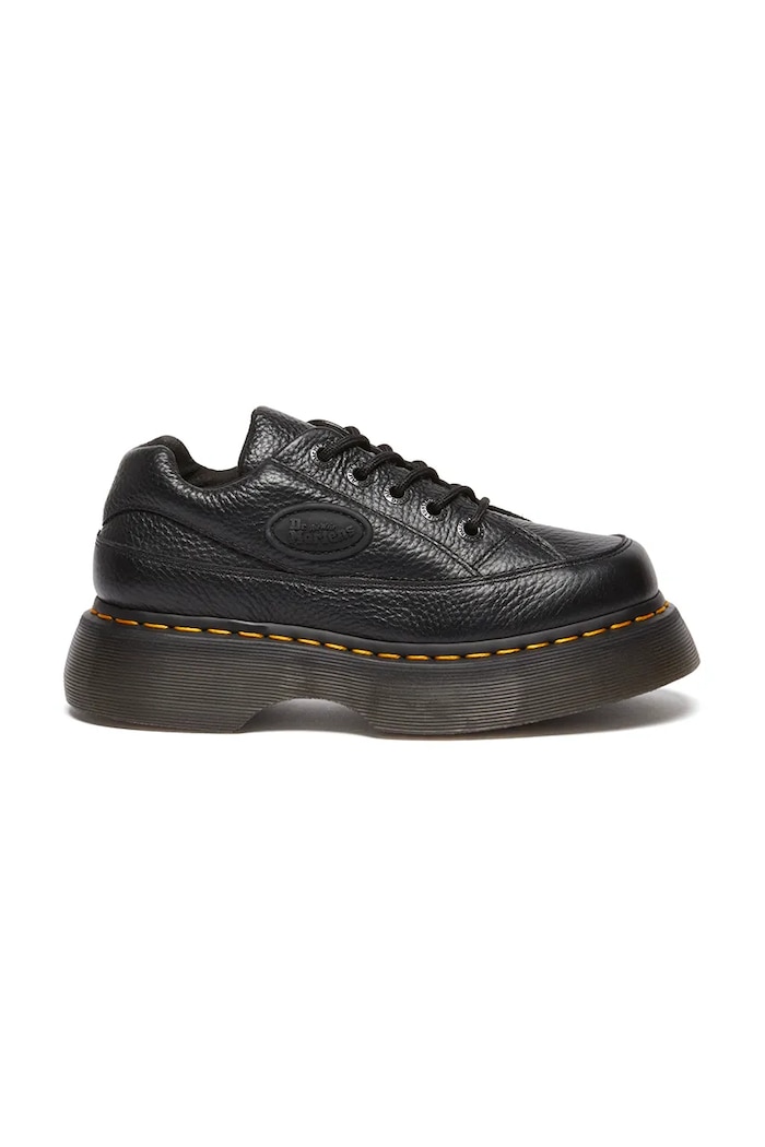 Кожени половинки обувки Dr. Martens 8363 Buzz гладка кожа черен DM41060001