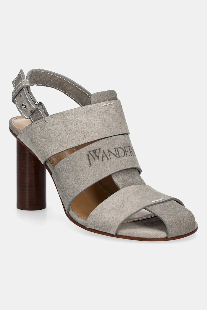 Sandale od brušene kože JW Anderson brušena koža siva SN0097.LA0359.929