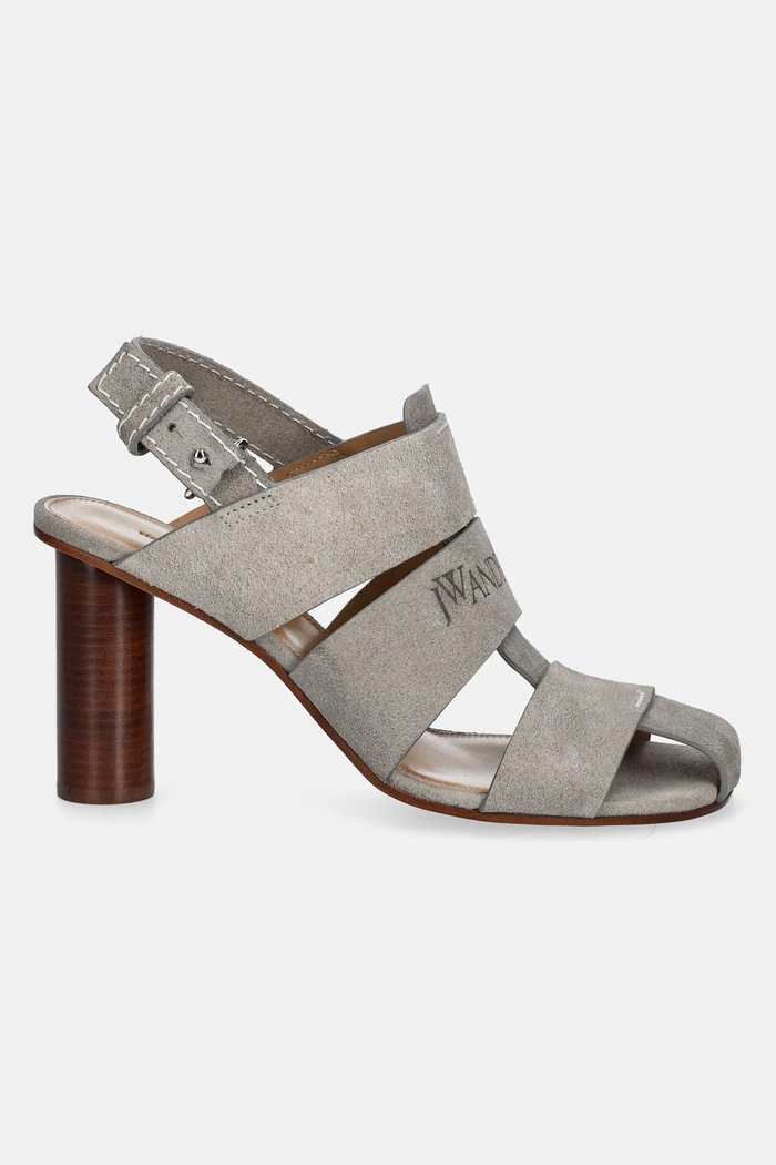 Sandale od brušene kože JW Anderson SN0097.LA0359.929 siva SS25