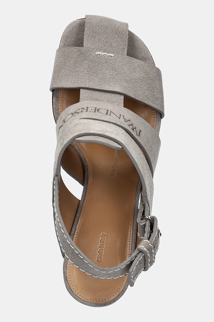 Sandale od brušene kože JW Anderson siva SN0097.LA0359.929