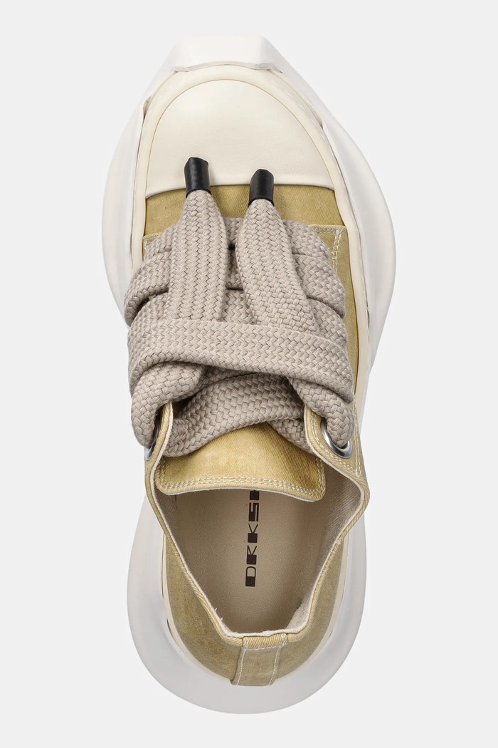 Rick Owens DRKSHDW plimsolls Jumbo Laces Abstract Low Sneak beige DS01E3845.SCFW2