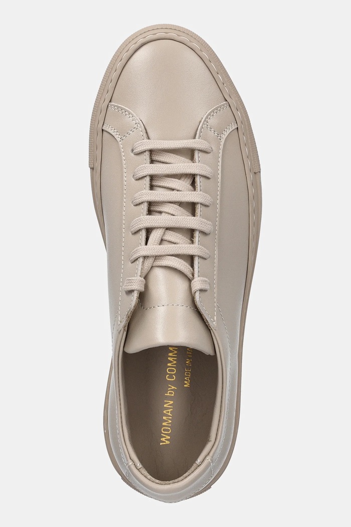 Kožené tenisky Common Projects Original Achilles Low béžová 3701.3502