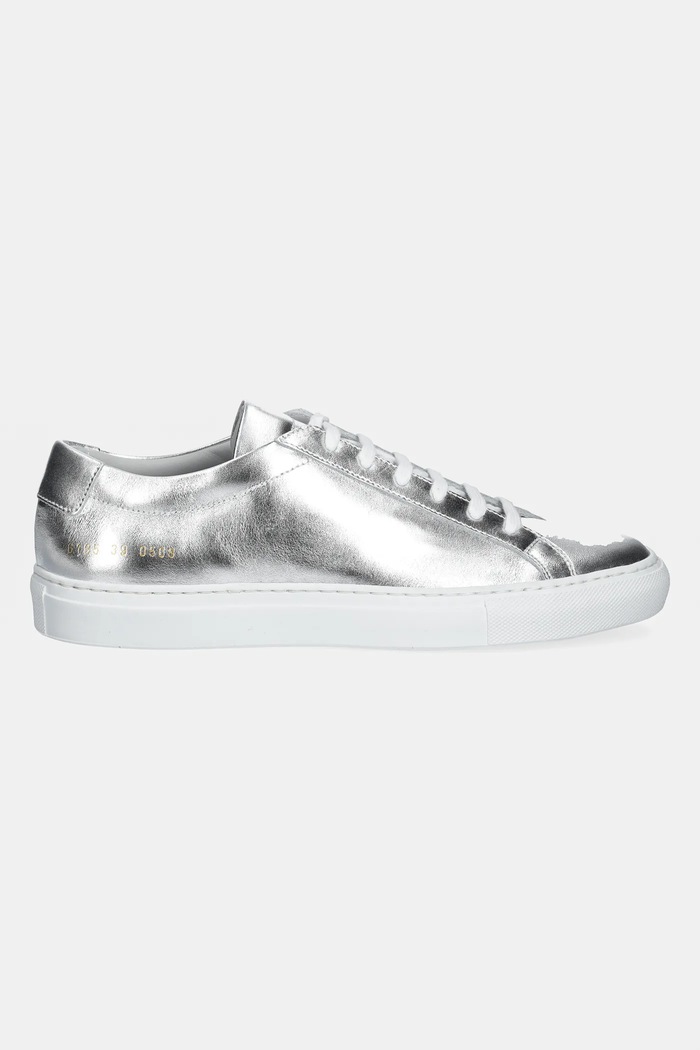Common Projects bőr sportcipő Achilles Shiny 6185.0509 ezüst SS25