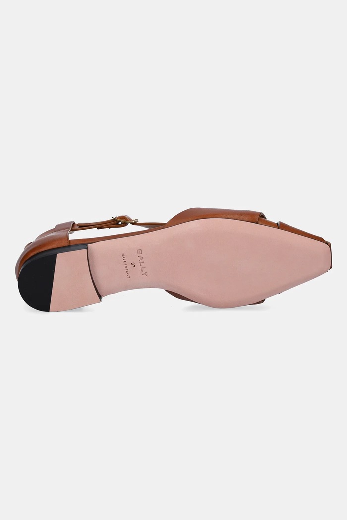 Δερμάτινες μπαλαρίνες Bally WF1058.VT025.U8G7 πορτοκαλί