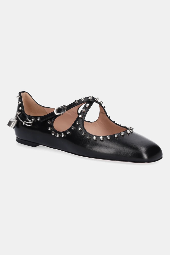 Bally ballerine pelle fiore nero WA051M.VT021.U901