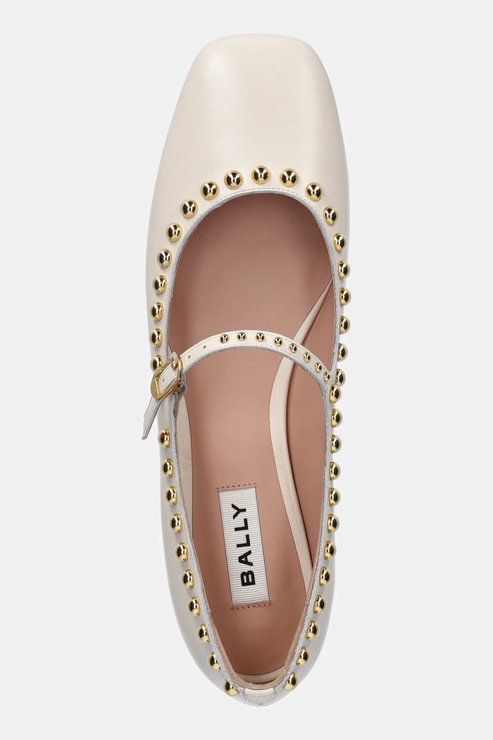 Δερμάτινες μπαλαρίνες Bally μπεζ WA051Z.VT934.U101