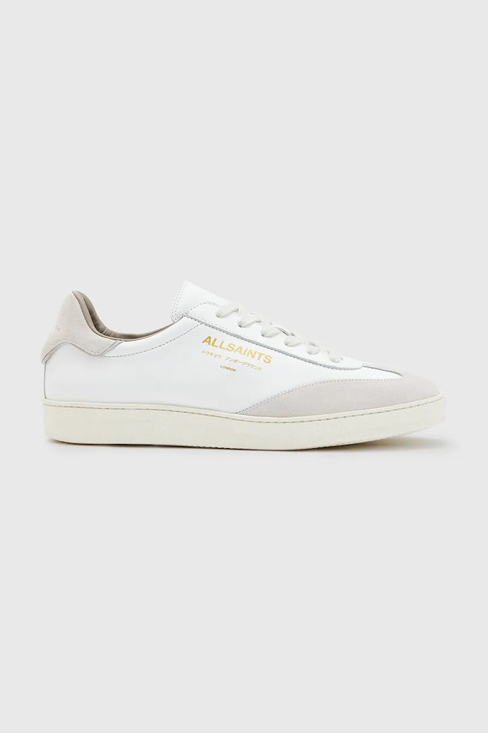 AllSaints sneakers din piele Thelma Sneaker piele întoarsă alb W111FB.WHT