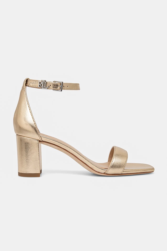 Lauren Ralph Lauren bőr szandál Logan 802935562004.040 arany SS25
