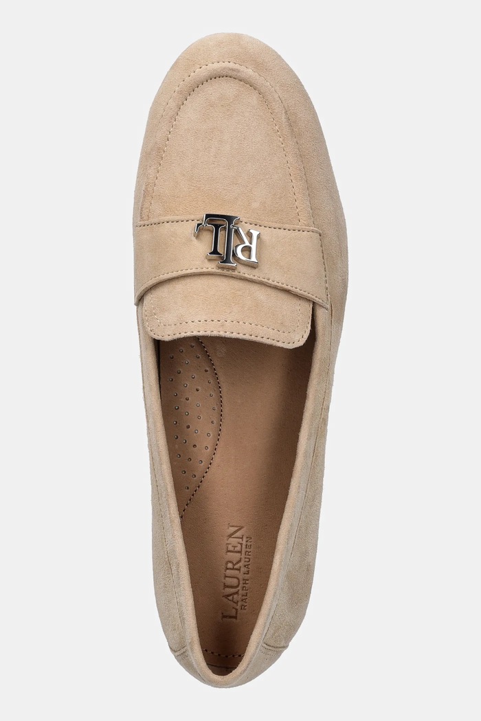 Semišové mokasíny Lauren Ralph Lauren Averi III béžová 802946809010.101