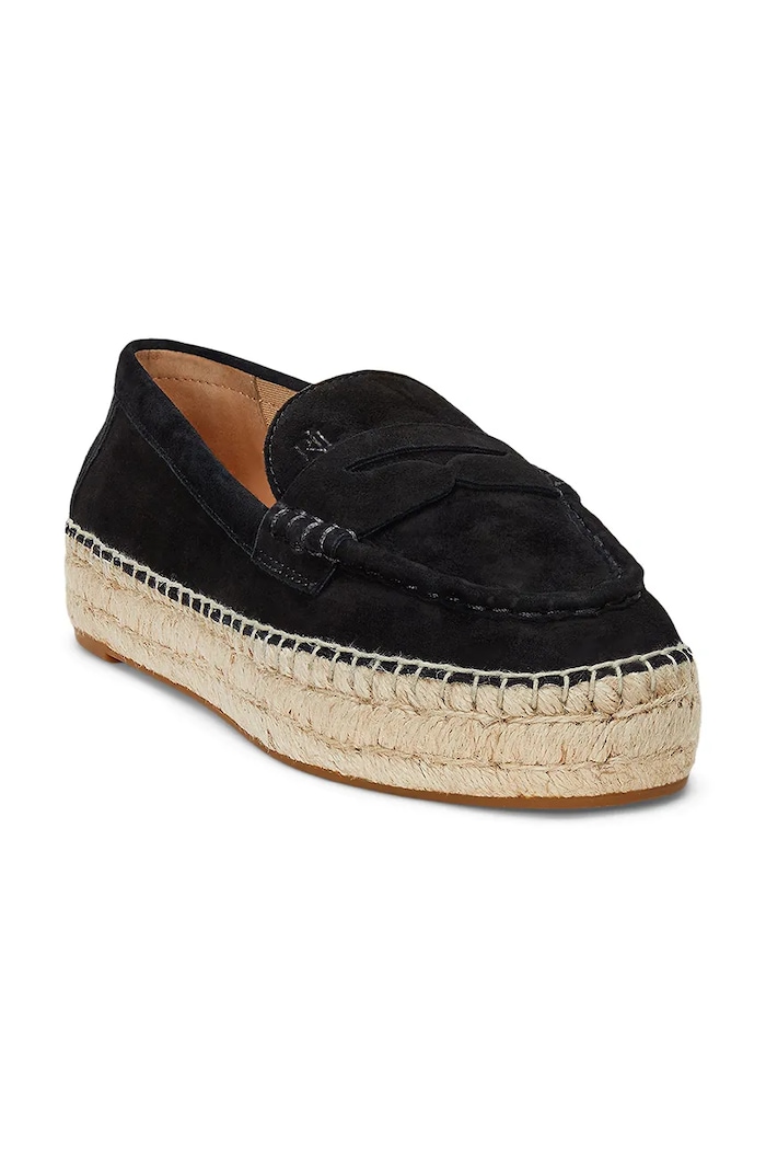 Замшевые эспадрильи Lauren Ralph Lauren Luize Loafer 802953958003.001 чёрный SS25