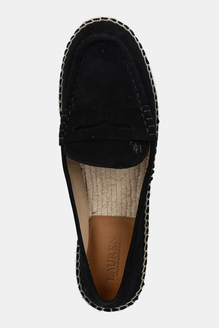 Εσπαντρίγιες σουέτ Lauren Ralph Lauren Luize Loafer μαύρο 802953958003.001