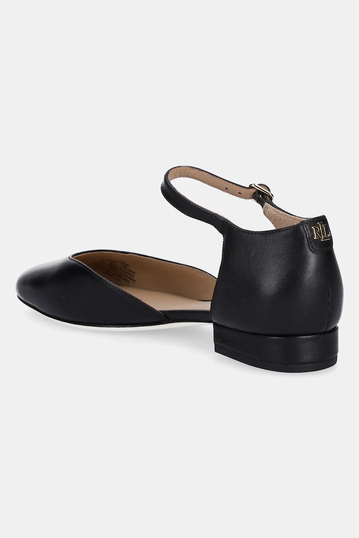 Обувки Кожени обувки с дебел ток Lauren Ralph Lauren Emellie Mj 802961793001.001 черен