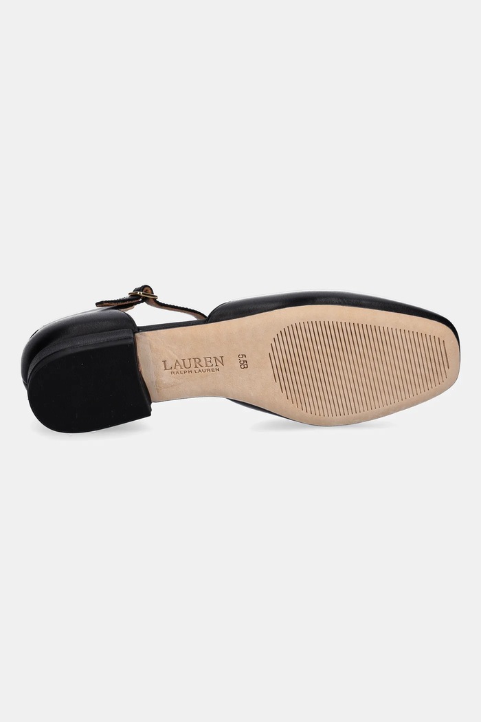 Кожени обувки с дебел ток Lauren Ralph Lauren Emellie Mj 802961793001.001 черен