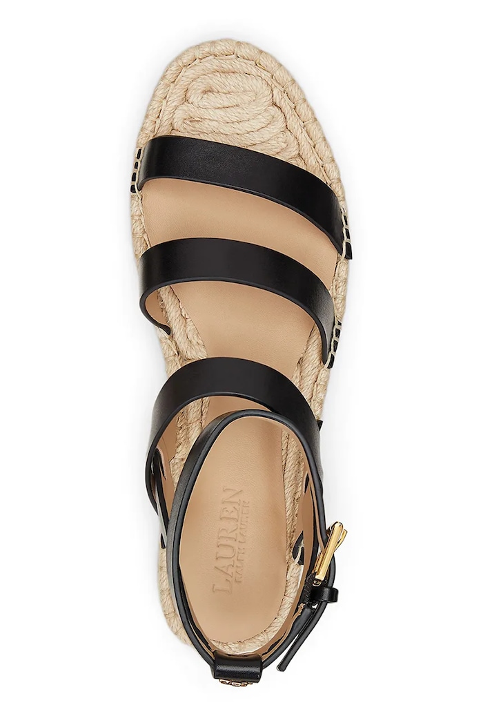 Obuv Kožené espadrilky Lauren Ralph Lauren Polly Gldtr 802961839002.001 čierna