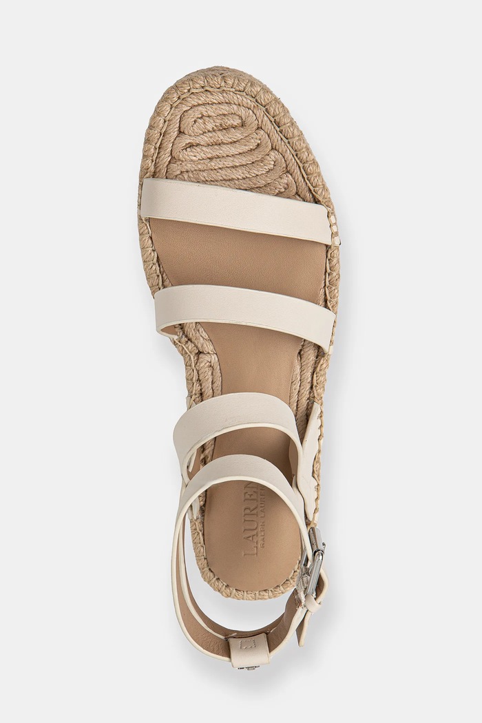 Lauren Ralph Lauren sandały skórzane Polly Gldtr 802967094001.100 beżowy