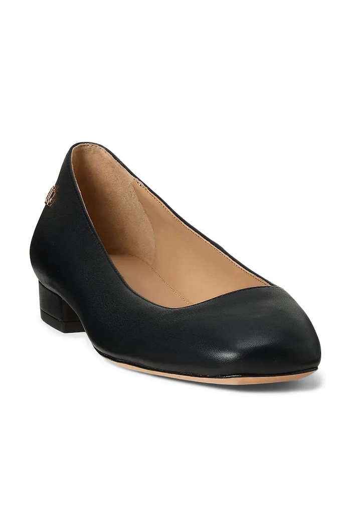 Шкіряні балетки Lauren Ralph Lauren Emellie Bllt 802970534001.001 чорний SS25