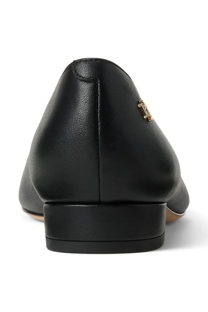 Шкіряні балетки Lauren Ralph Lauren Emellie Bllt чорний 802970534001.001