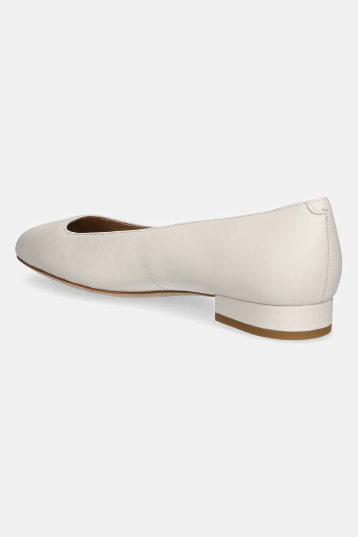 Boty Kožené baleríny Lauren Ralph Lauren Emellie Bllt 802970534003.100 béžová