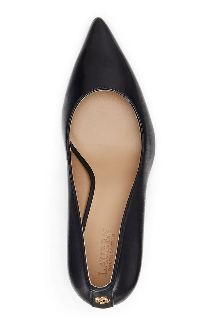 Boty Lauren Ralph Lauren Kožené lodičky Lauren Ralph Lauren Lanette 802972023001.001 černá