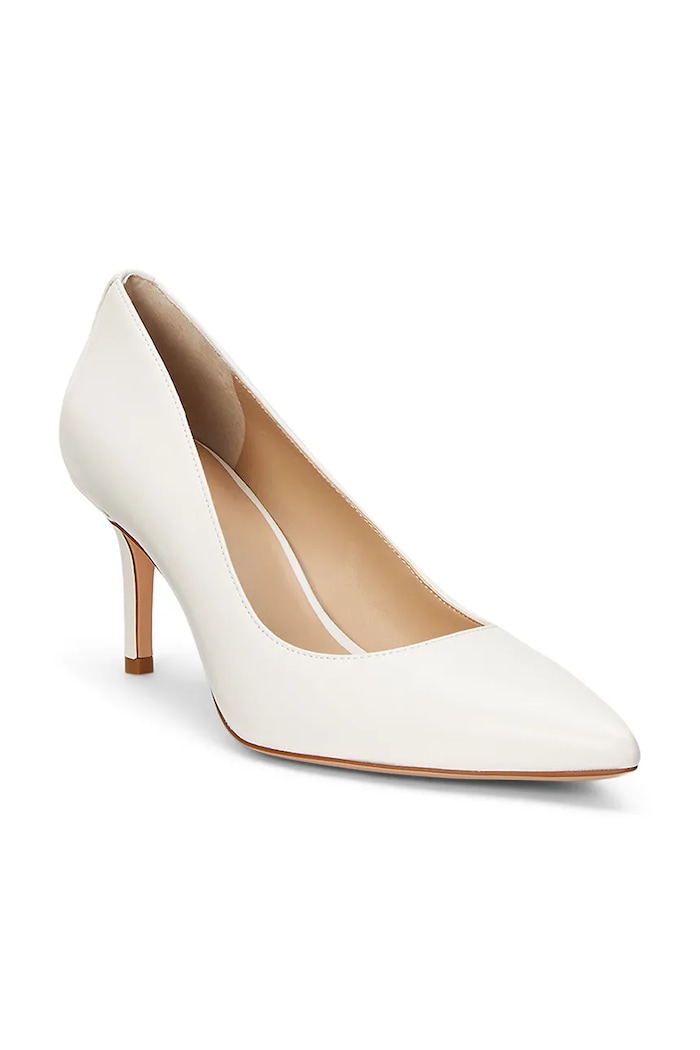 Kožené lodičky Lauren Ralph Lauren Lanette 802972024002.100 béžová SS26
