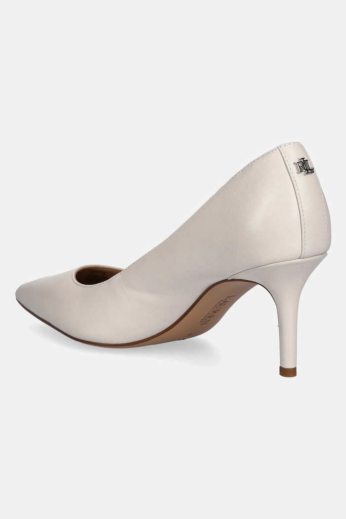 Обувки Кожени обувки с тънък ток Lauren Ralph Lauren Lanette 802972024002.100 бежов
