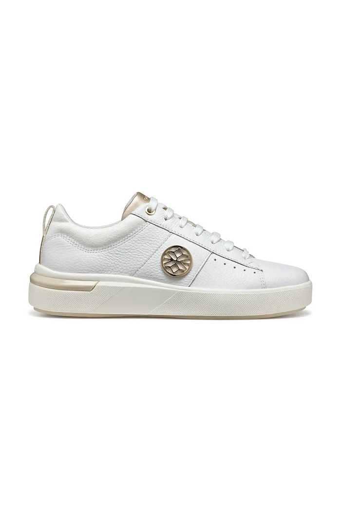 Sneakers boty Geox D DALYLA přírodní kůže bílá D55QFA.046AR.C1000