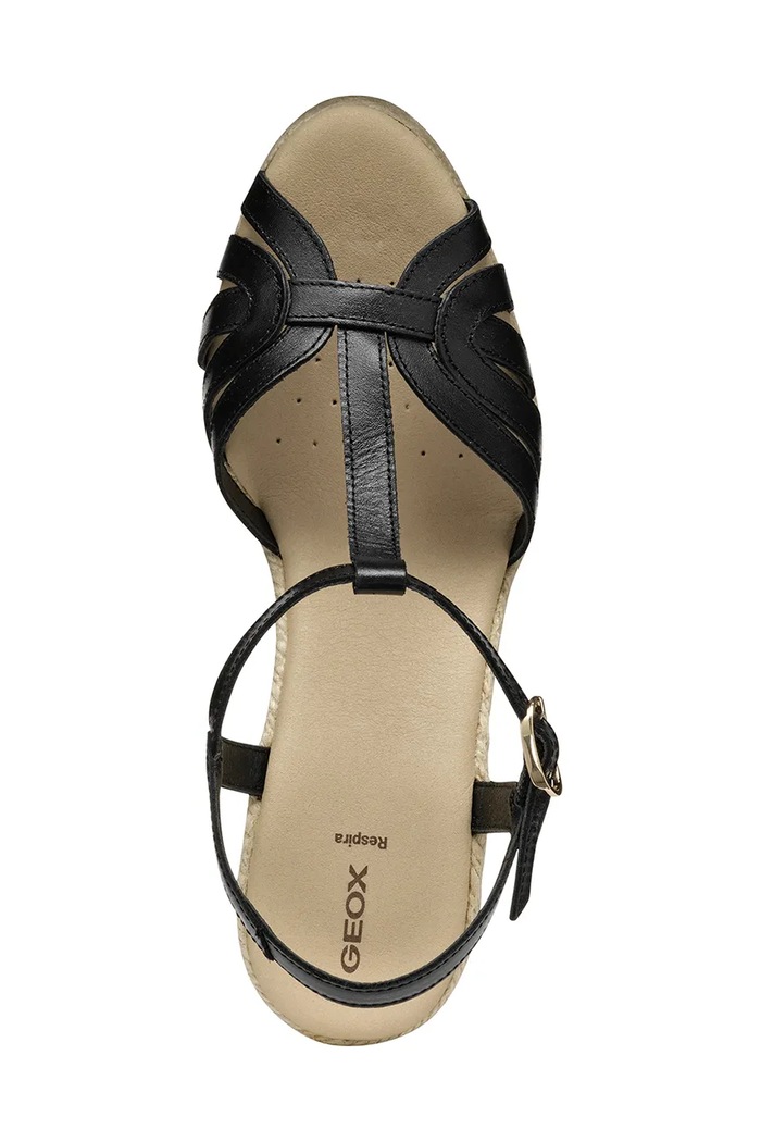 Geox espadryle skórzane D GELSA D55TPA.00043.C9999 czarny