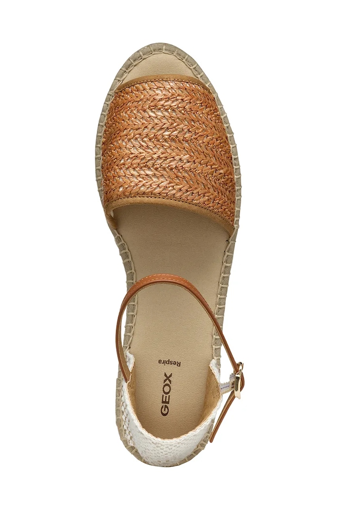 Espadrilky Geox D LAMPEDUSA D55V0B.02MLM.C5FH6 hnedá