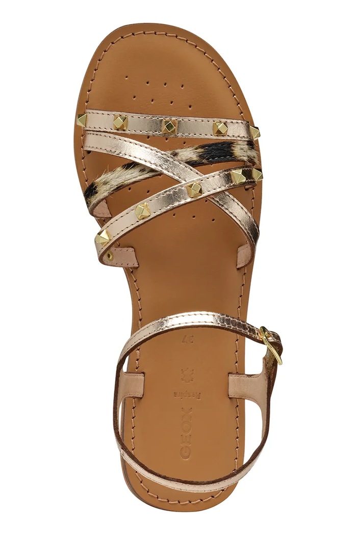 Geox sandały skórzane D MADDALUSIAC D55YMD.0N0QS.C2012 złoty