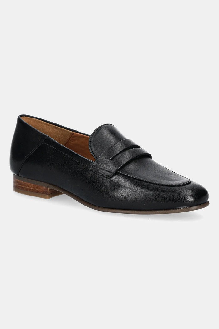 Geox mocasini de piele D MANTINEA piele negru D552EA.00085.C9999