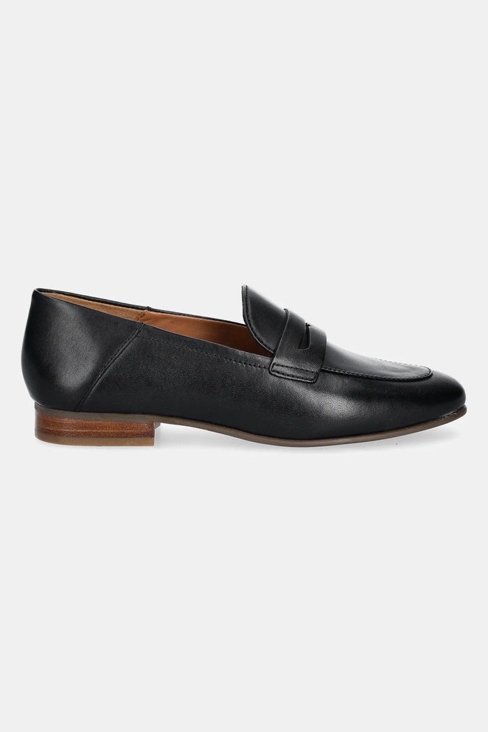 Geox mocasini de piele D MANTINEA D552EA.00085.C9999 negru SS25