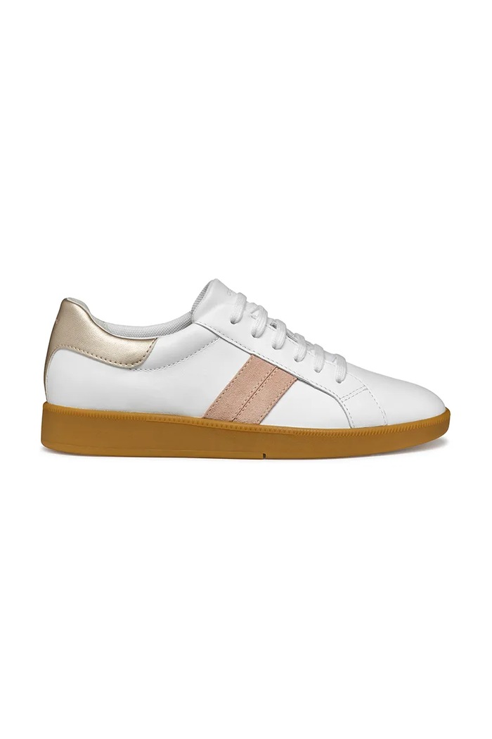 Sneakers Geox D MELEDA δέρμα σαμουά λευκό D36UGB.08522.C1Z8Z