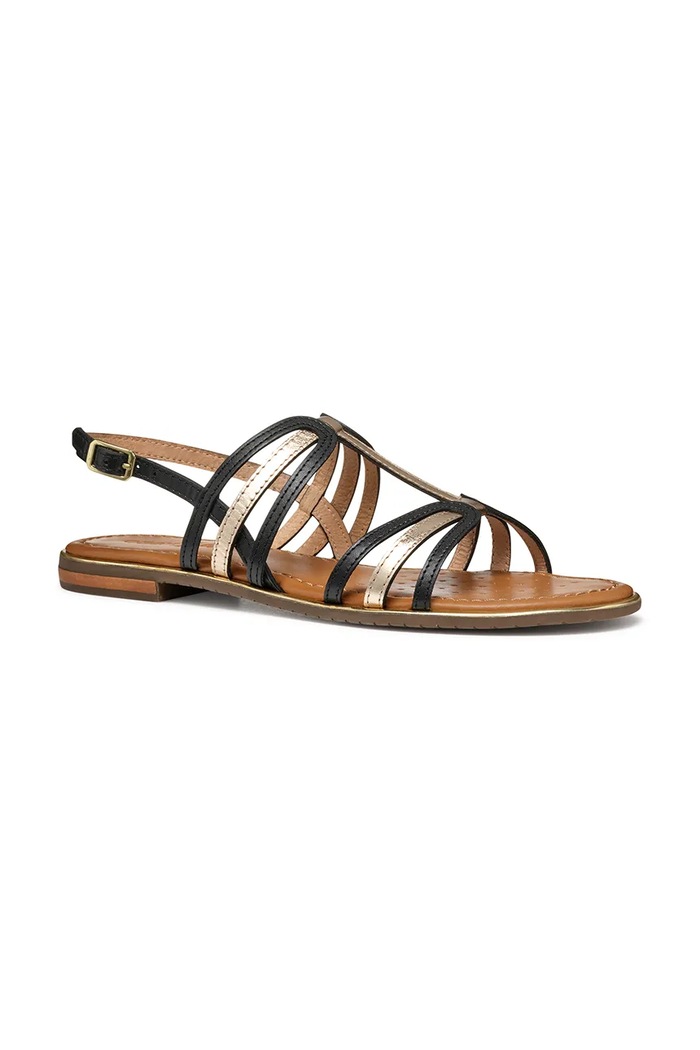 Kožené sandále D SOZY PLUS D55DQC.01JN6.C9258 čierna SS25