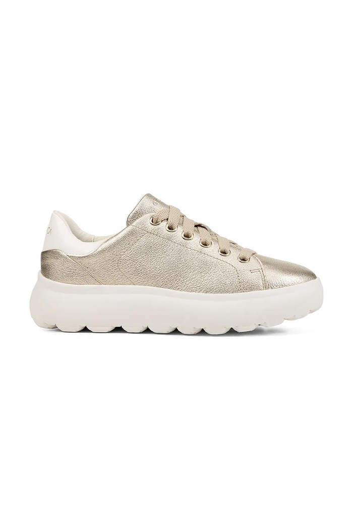 Geox Sneakersy skórzane D SPHERICA EC4.1 złoty D45TCC.0BVBC.C2X1R
