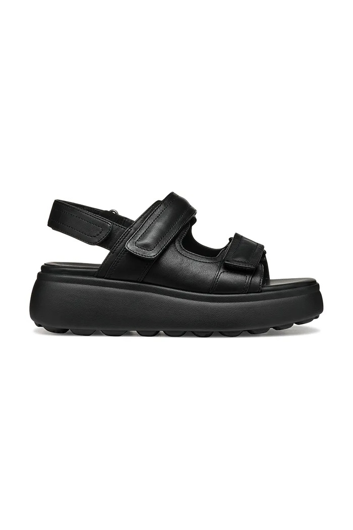 Кожени сандали Geox D SPHERICA EC4.1 S гладка кожа черен D55D4B.00085.C9999
