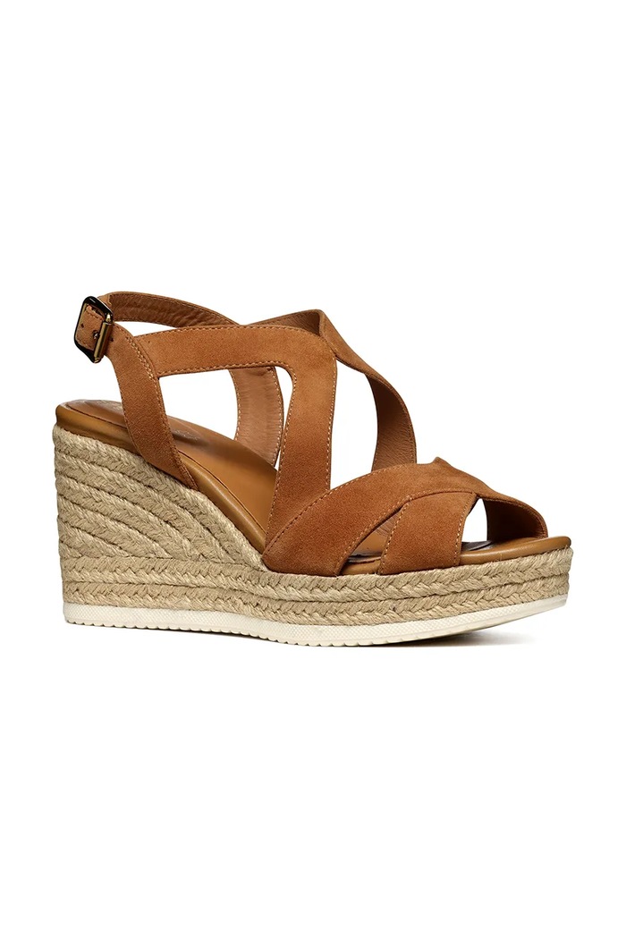 Geox espadrile din piele intoarsa D PONZA D35GVC.00021.C6001 maro SS25