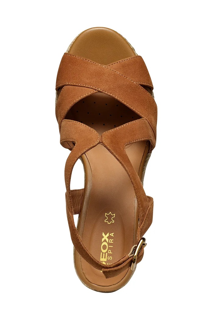 Geox espadrile din piele intoarsa D PONZA D35GVC.00021.C6001 maro