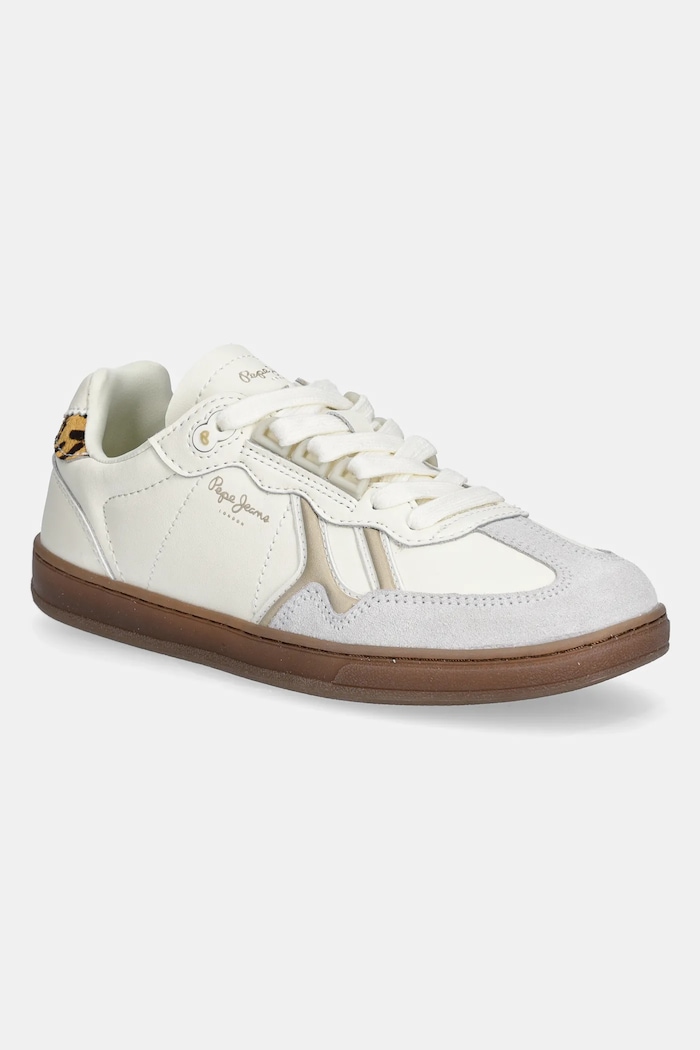 Pepe Jeans sneakersy BALL FUN W skóra zamszowa beżowy PLS00038