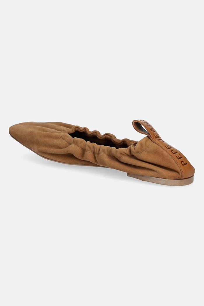 Cipők Pepe Jeans velúr balerina POPPY BASIC PLS10430 barna