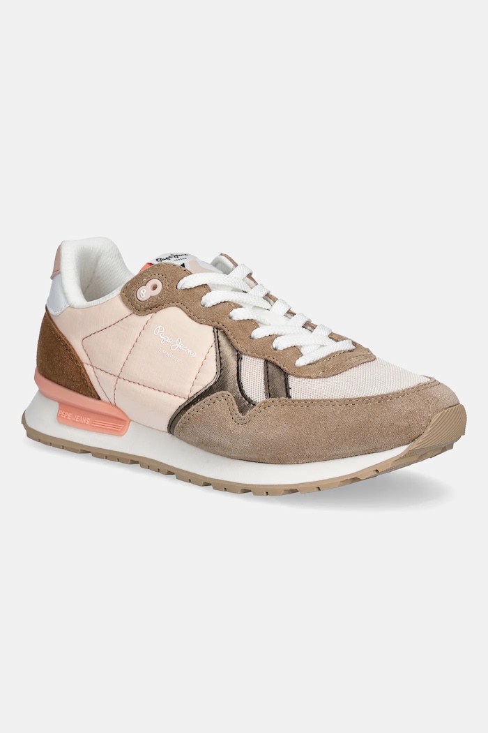Pepe Jeans sneakers BRIT CAMP W piele întoarsă maro PLS40038