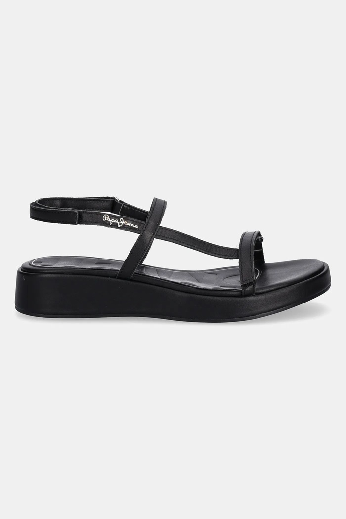 Kožené sandály Pepe Jeans HARU MIX PLS90677 černá SS25