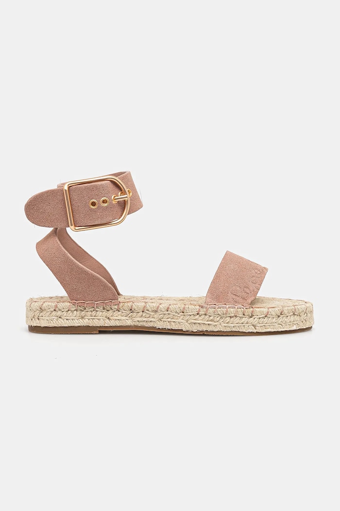 Pepe Jeans velúr szandál ARAMI LOG PLS90680 rózsaszín SS25