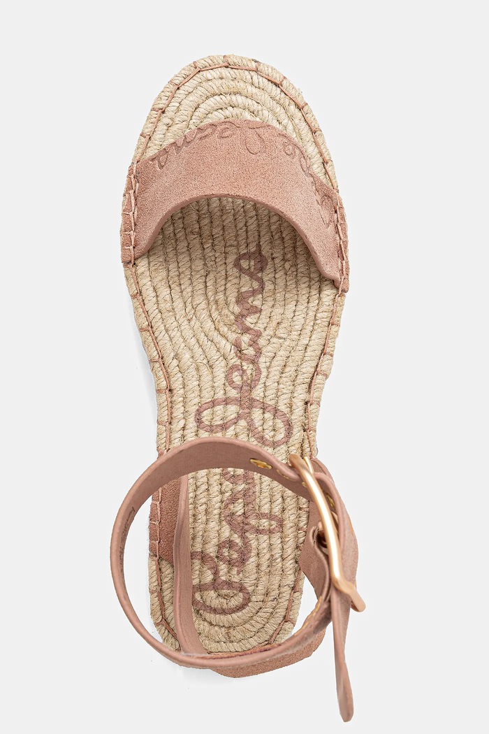 Pepe Jeans velúr szandál ARAMI LOG PLS90680 rózsaszín