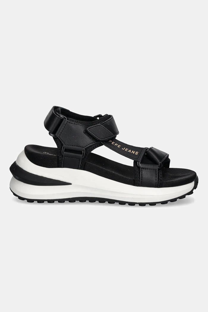 Kožené sandále Pepe Jeans WINSLOVE ACTION PLS90707 čierna SS25