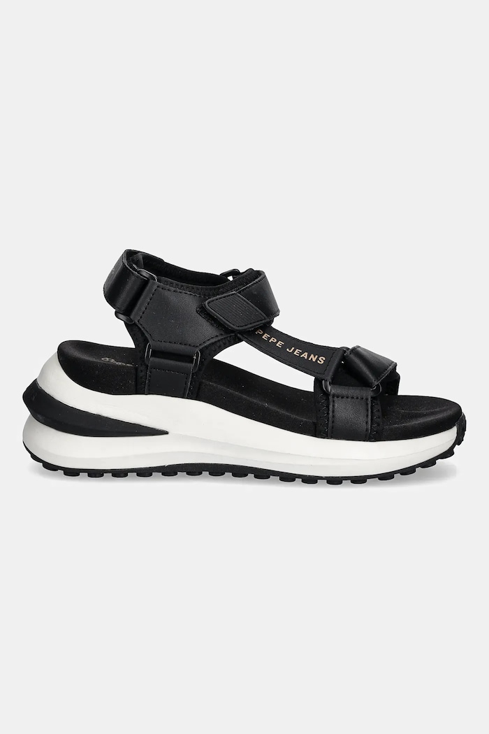 Kožené sandále Pepe Jeans WINSLOVE ACTION PLS90707 čierna SS25