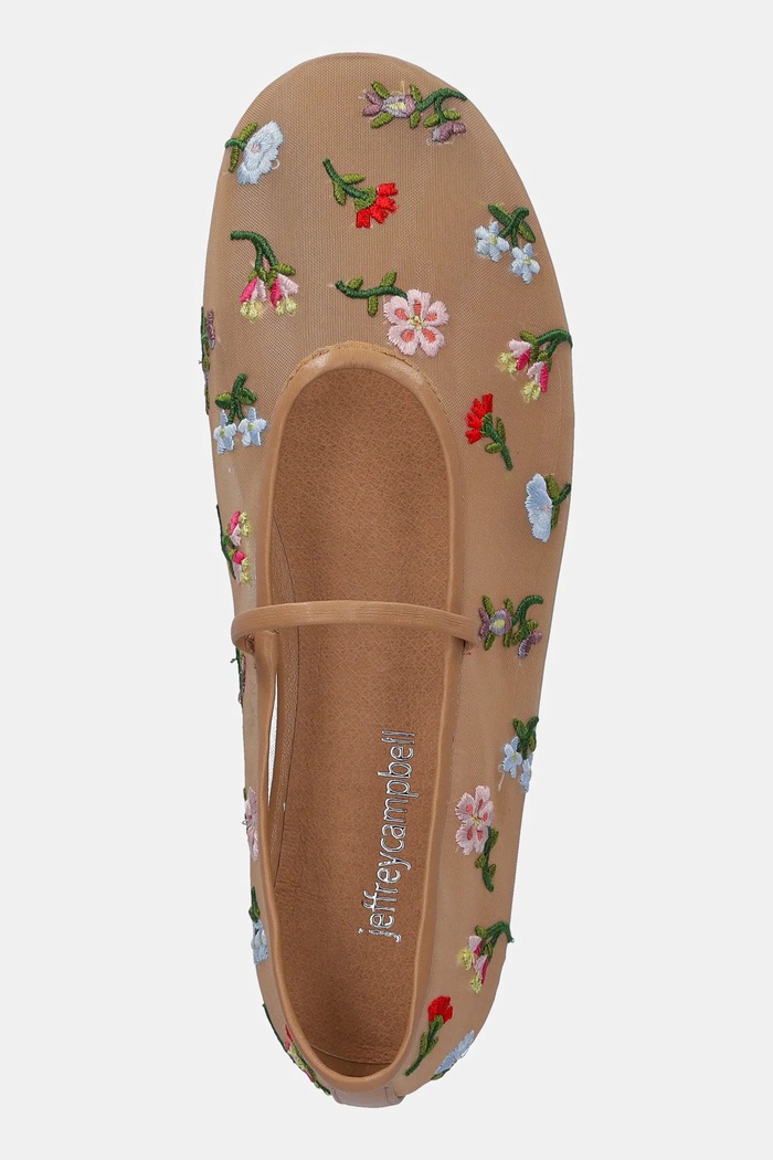 Jeffrey Campbell baleriny Dancer-Emb beżowy JC.1305.4.1