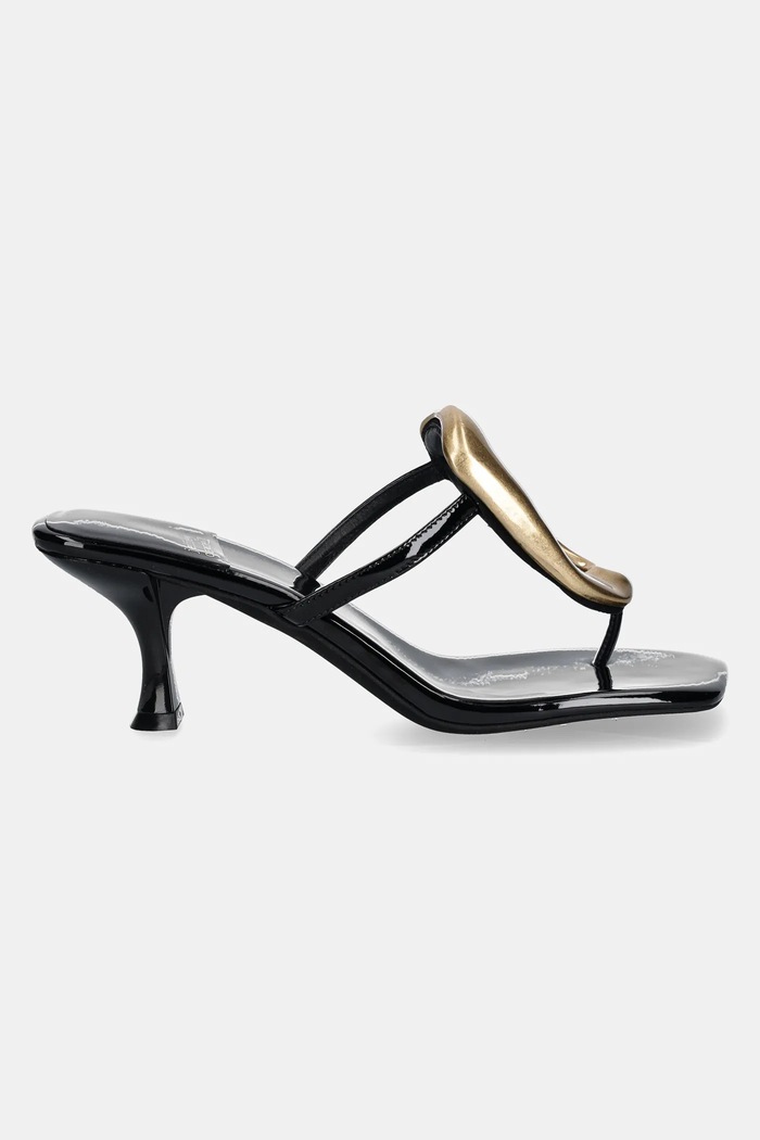 Jeffrey Campbell klapki skórzane Linq-Up JC.1131.2.1 czarny ZS25