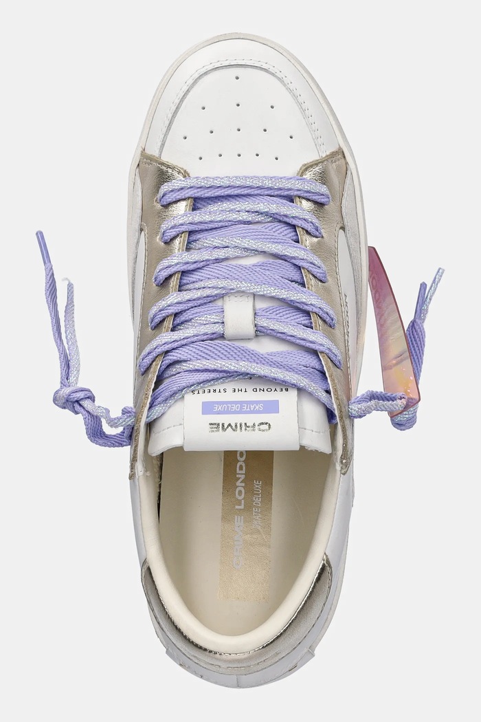 Crime London sneakersy skórzane DELUXE HEEL biały 20134PP7